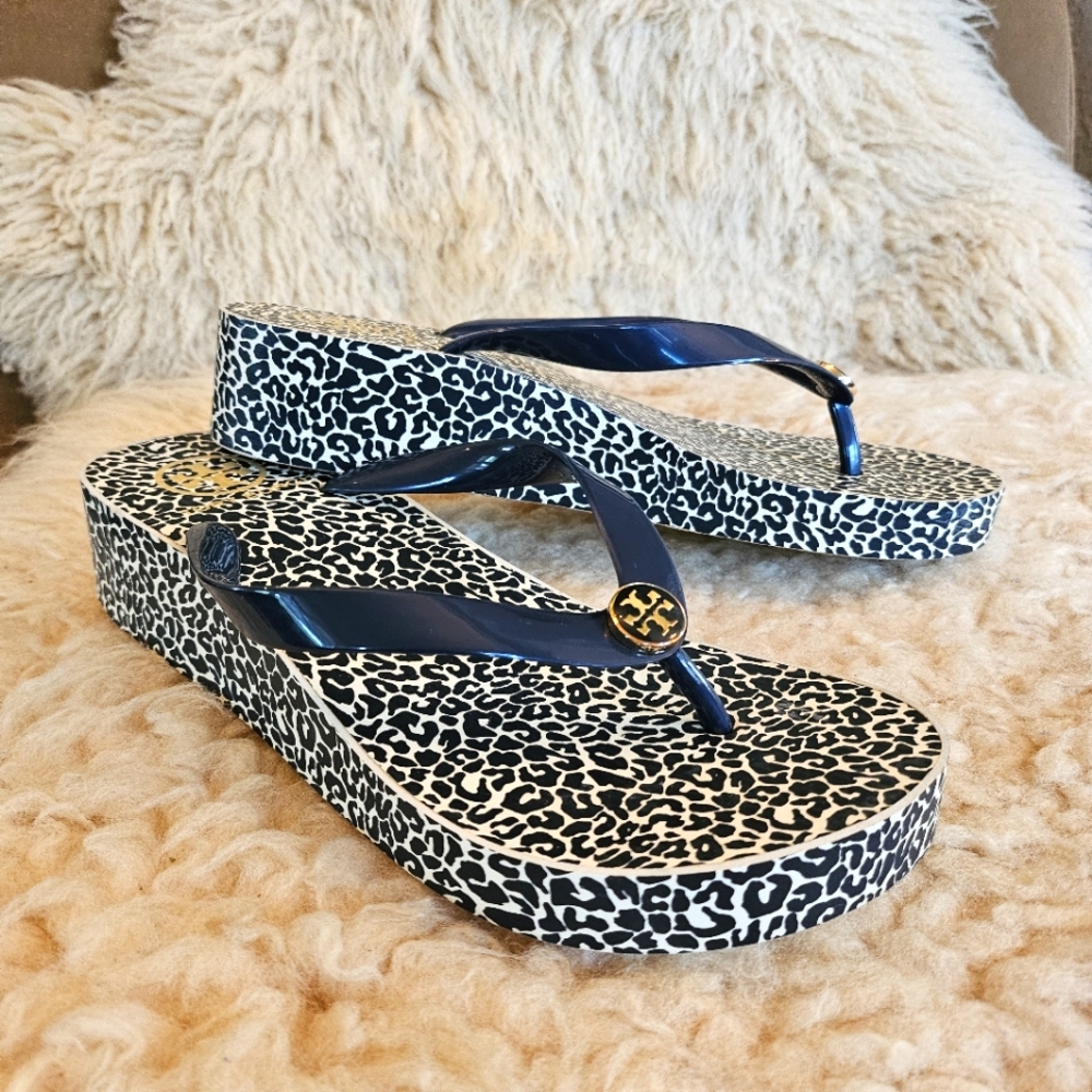 Tory Burch Wedge Flip Flops 8/8.5